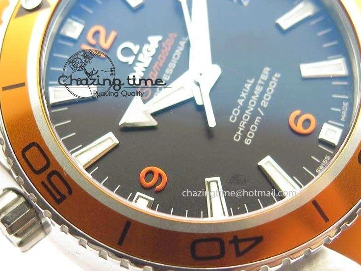 0516 Breathable Planet Ocean SS Bp Maker 45mm Orange Bezel On Orange Rubber Strap A 8221